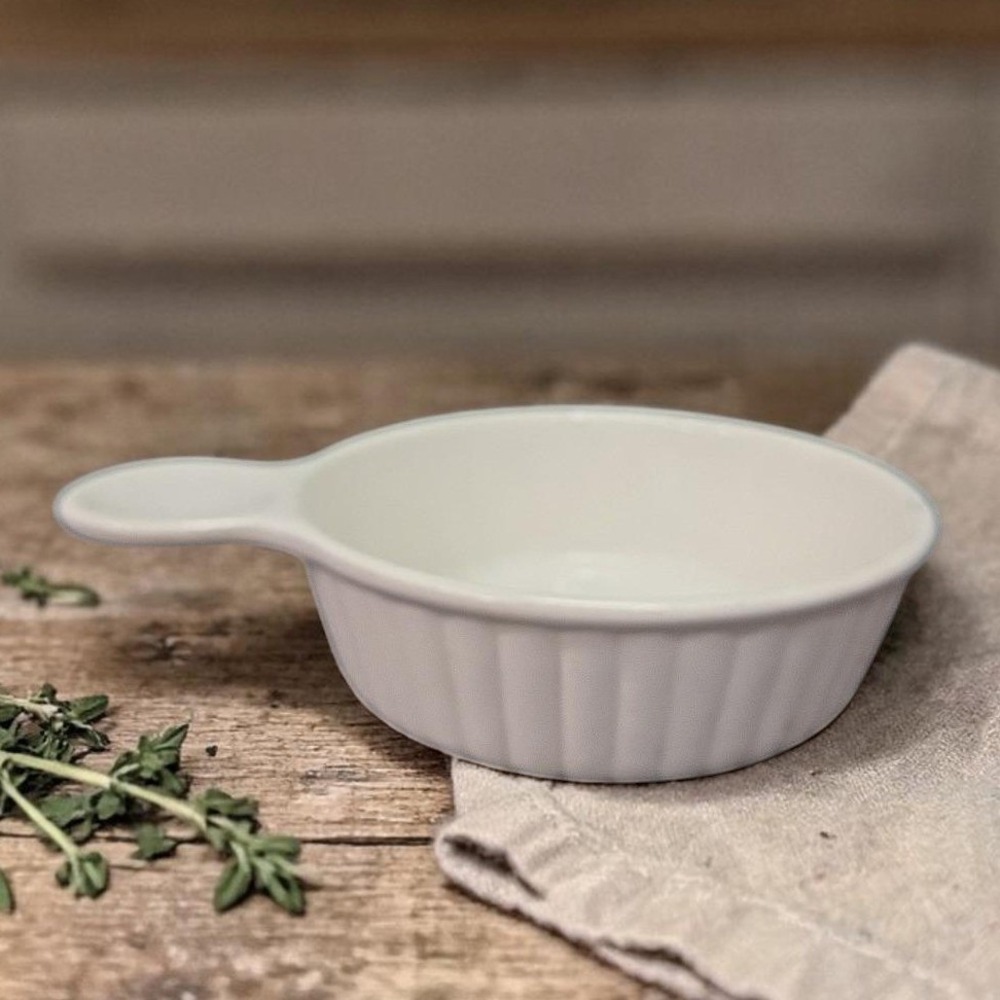Japanese White Handled Grab Bowl, Vintage Oven or Microwave Safe Dish, Tableware